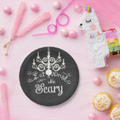 Essen Drink sei Beängstigend Chalk Halloween-Party Pappteller (Party)