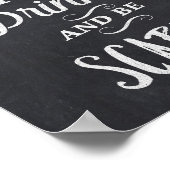 Essen Drink & Sei Beängstigend Halloween Chalkboar Poster (Ecke)