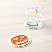 Essen Drink sei Beängstigend Halloween Pumpkin Wor Runder Pappuntersetzer (Vor Ort)