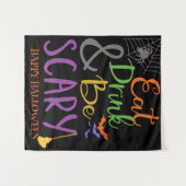 Essen Drink & Sei Beängstigend Nachtspinnen Fleder Wandteppich (Vorderseite (Horizontal))