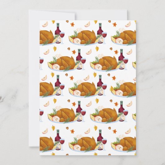 Essen Drink sei dankbar Erntedank Einladung (Rückseite)