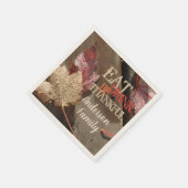 Essen Drink sei dankbar Familie Erntedank Serviette (Ecke)