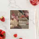 Essen Drink sei dankbar Familie Erntedank Serviette (Beispiel)