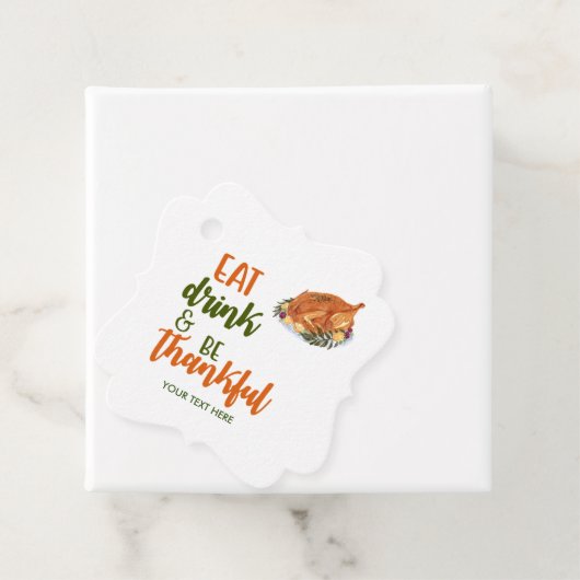 Essen Drink sei dankbar Liebesmarken Geschenkanhänger (Beispiel)