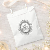 Essen Drink Sei froh Holiday Silvery Blätter Wreat Geschenktütchen (Ausgeschnitten)