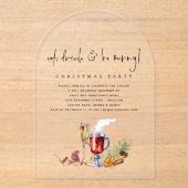 Essen Drink sei froh Weihnachten Acrylic Acryleinladungen (Vorderseite)