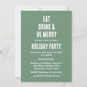 Essen Drink & Sei froh Weihnachten Einladung