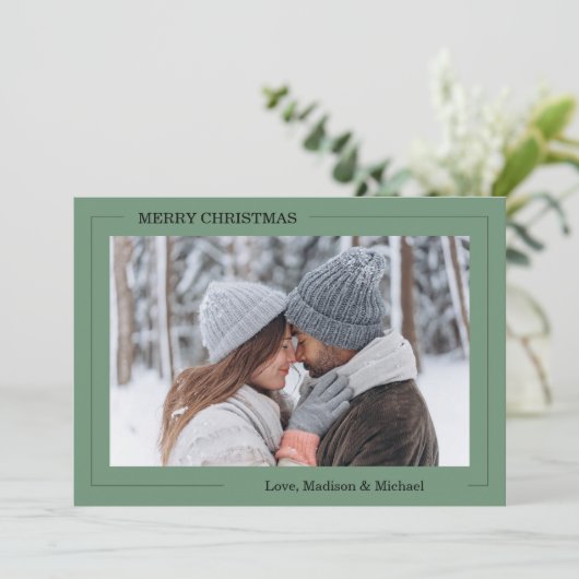 Essen Drink & Sei froh Weihnachten Einladung (Stehend Vorderseite)