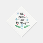 Essen Drink & Sei froh Weihnachtscocktail Napkin Serviette (Ecke)