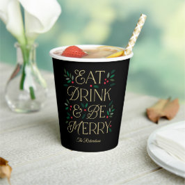 Essen Drink sei frohe Weihnachts-Party Papier Cup Pappbecher