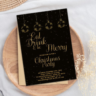 Essen Drink sei frohe Weihnachtsfeier Einladung