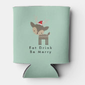Essen Drink sei frohe Weihnachtsweih in roter Weih Dosenkühler (Vorderseite)