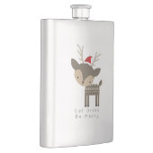 Essen Drink sei frohe Weihnachtsweih in roter Weih Flachmann (Rechts)