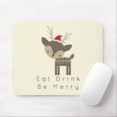 Essen Drink sei frohe Weihnachtsweih in roter Weih Mousepad (Mit Mouse)