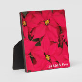 Essen Drink sei fröhlich festliche Poinsettias Fotoplatte (Vorderseite)