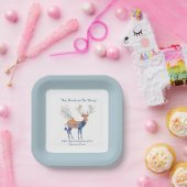 Essen Drink sei fröhlich festliche Rentier Weihnac Pappteller (Party)