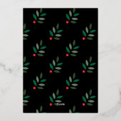 Essen Drink sei Merry Foil Feiertag Einladung (Rückseite)