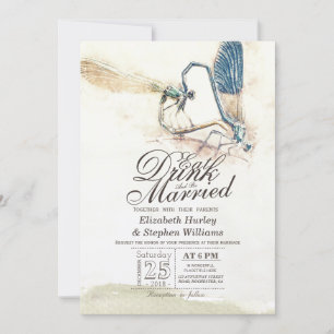 Essen Drink sei Verheiratet Hochzeitdrachenpaarung Einladung