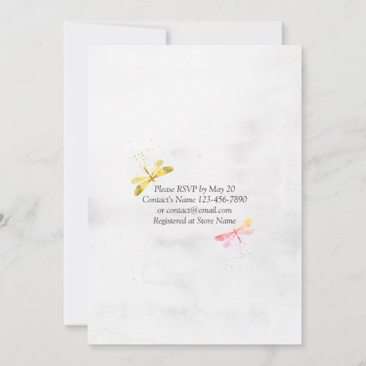 Essen Drink sei Verheiratet Hochzeitdrachenpaarung Einladung (Rückseite)