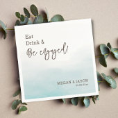 Essen Drink sei Verlobt Dusty Blue Engagement Part Serviette