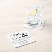 Essen Drink sein siebzig fünf dreimal 75. Geburtst Rechteckiger Pappuntersetzer (Vor Ort)