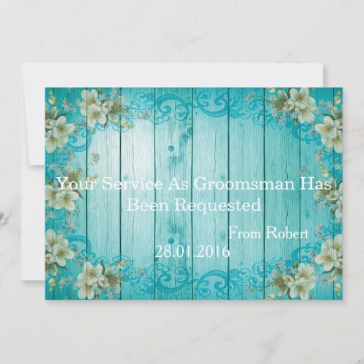 Essen Drink & Suitup Lila Werden Sie mein Bestman Einladung (Rückseite)