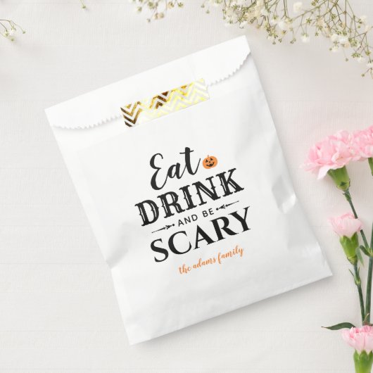 Essen Drink und Beängstigend sein moderne Typograf Geschenktütchen (Versiegelt)