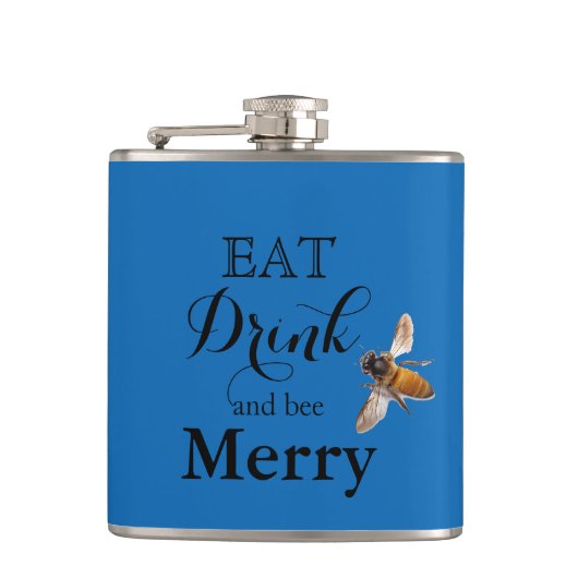 Essen Drink und Biene Merry Flachmann (Vorderseite)