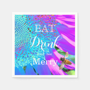 Essen Drink und Biene Merry Serviette