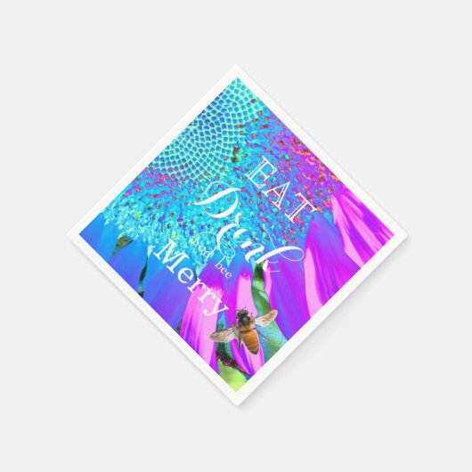 Essen Drink und Biene Merry Serviette (Ecke)