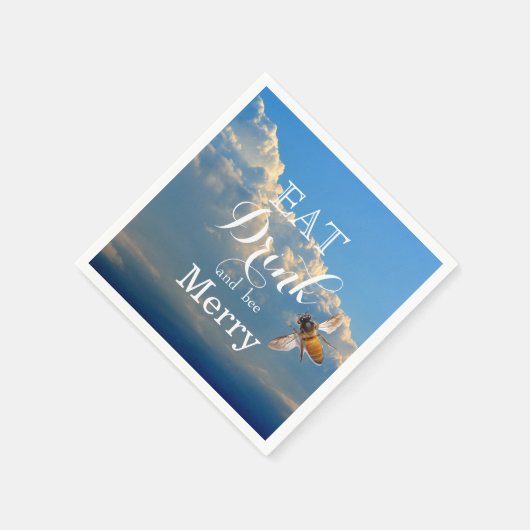 Essen Drink und Biene Merry Serviette (Ecke)