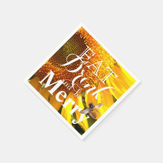 Essen Drink und Biene Merry Serviette (Ecke)