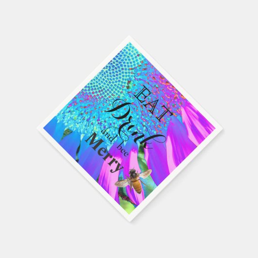 Essen Drink und Biene Merry Serviette (Ecke)