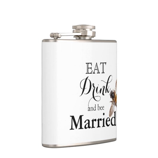 Essen Drink und Biene Verheiratet Flachmann (Rechts)