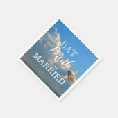 Essen Drink und Biene Verheiratet Serviette (Ecke)