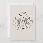 Essen Drink und leckeres erwachsenes Halloween-Par Einladung (Rückseite)