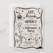 Essen Drink und leckeres Halloween-Party Einladung (Vorderseite)