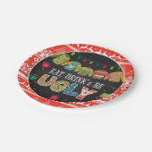 Essen Drink und seien Sie einfach Weihnachten Swea Pappteller (Schrägansicht)