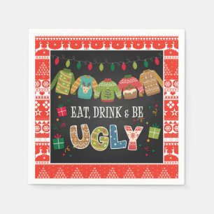 Essen Drink und seien Sie einfach Weihnachten Swea Serviette