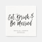 Essen Drink und Verheiratete Hochzeit Serviette (Vorderseite)