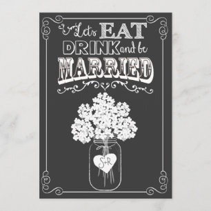 Essen Drink & Verheiratete Paare Dusche Einladung