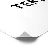 Essen Drink Verheiratete Personalisierte Hochzeit  Poster (Ecke)