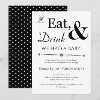 Essen Drink Wir hatten eine Baby Ankündigung Lässi