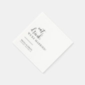 Essen Drink Wir sind Verheiratet Hochzeit Serviette (Ecke)
