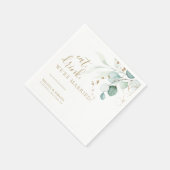 Essen Drink Wir sind Verheiratete Goldhochzeit Serviette (Ecke)