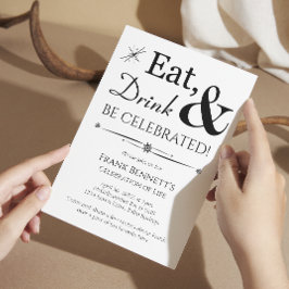 Essen Drink zu feiern Retro Feier des Lebens Einladung