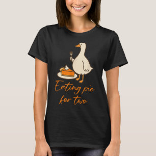 Essen E für zwei Thanksgiving Schwangerschaftsankü T-Shirt
