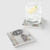 Essen, essen, Atlanta, essen Steinuntersetzer (Seitenansicht)