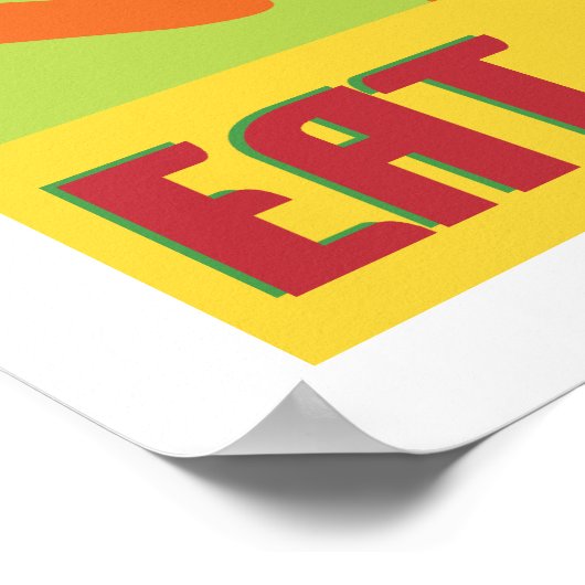 Essen Farben Obst und Gemüse Plakat (Ecke)