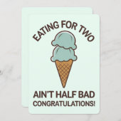 Essen für zwei mal nicht halb schlechte Sonnencrem Einladung (Vorne/Hinten)